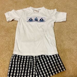 Southern Smocked Company Sailboat Shorts Set